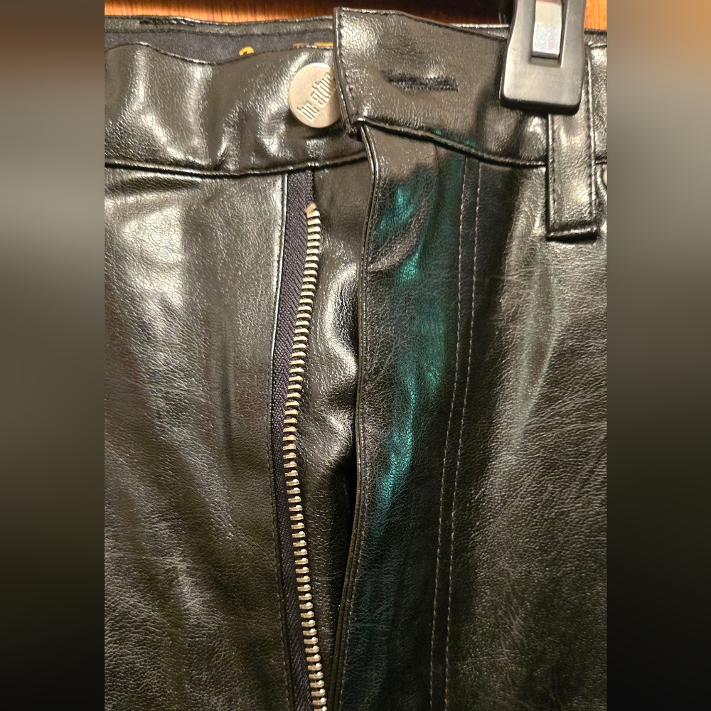 BC Ethic Black Straight Pleather Lined Jeans W/Timeless Style Sz32" - Picture 5 of 11